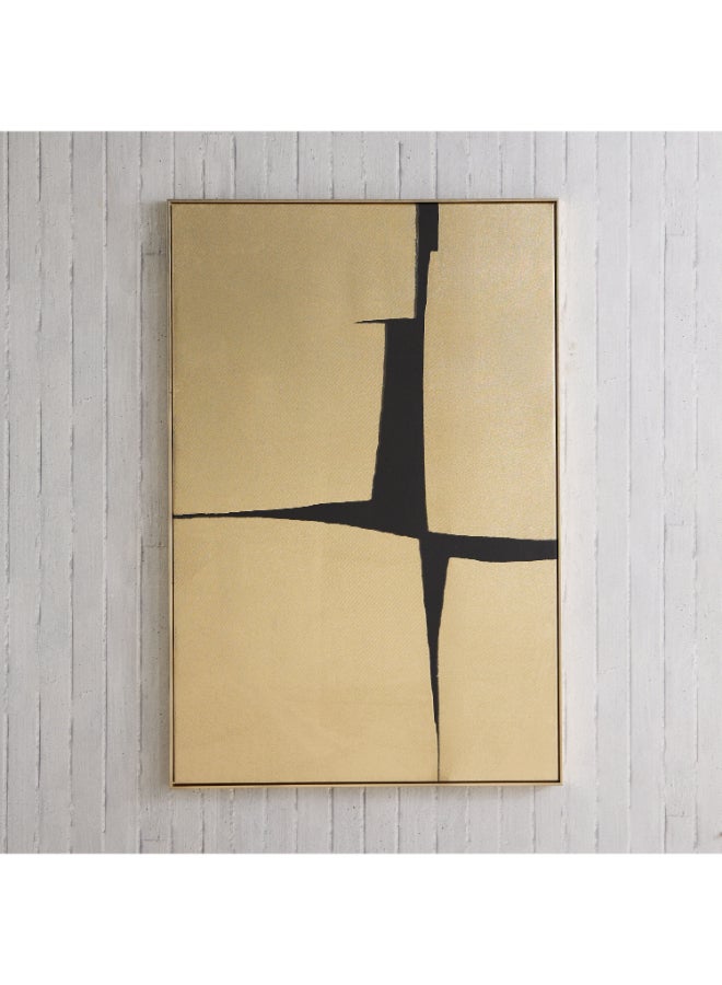 Home Box Hand-Painted Abstract Framed Canvas Wall Art - Beige - Image 2